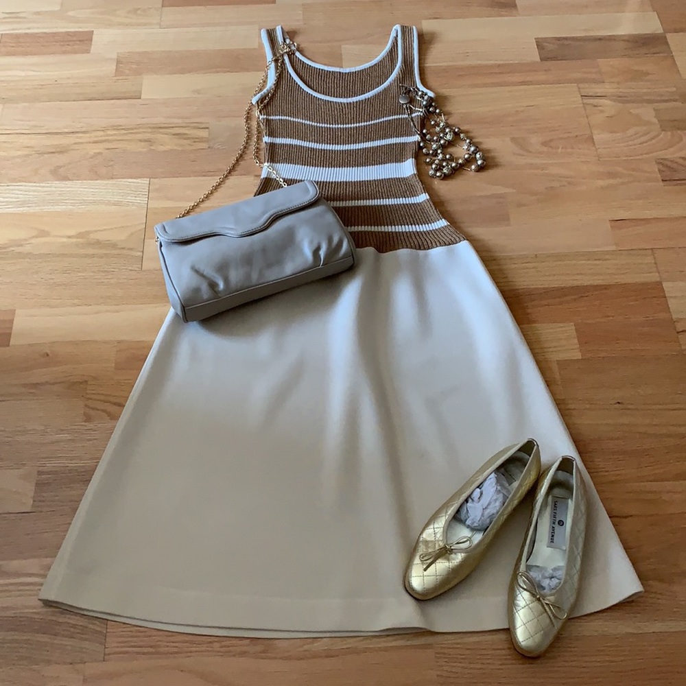 📍FIRM📍RARE Italy Vintage 🌞2pc knit dress set suit - Picture 3 of 16